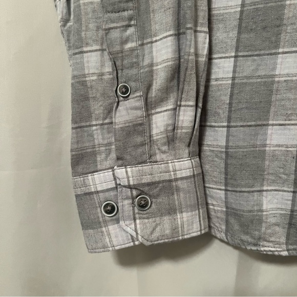 Denim & Flower Lightweight Grey Plaid shirt Men's Small - Picture 4 of 6